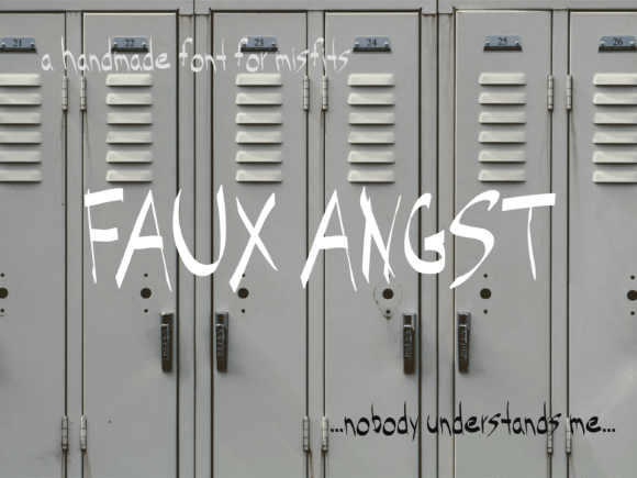 Faux Angst Font: A Punk-Edged Display Typeface for Bold Branding