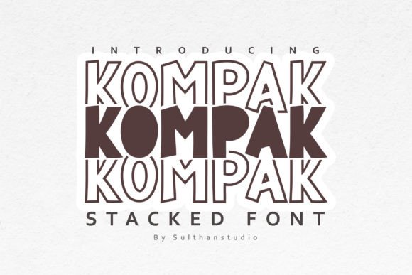 Kompak: A Playful Display Font for Handmade Labels & Printables