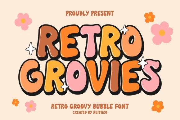 Retro Grovies: A Playful Display Font for Digital Branding