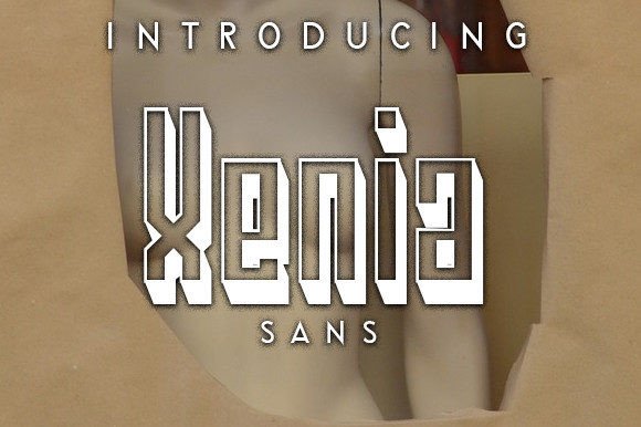 Xenia: A Blocky 3D Display Typeface for Handmade Brands